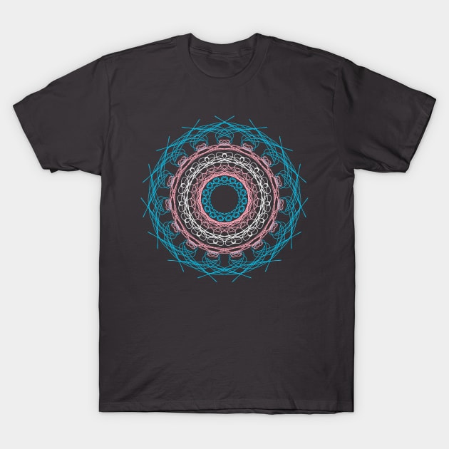 Trans Pride Kaleidoscope T-Shirt by CipherArt